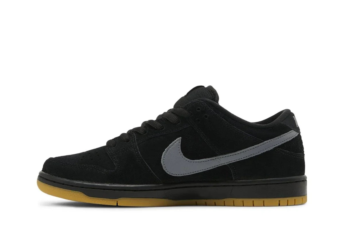 Tênis Nike Sb Dunk Low Pro Grey Black Preto detalhe do material