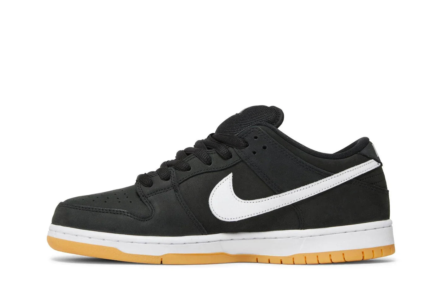 Tênis Nike SB Dunk Low Pro ISO Black Gum Preto detalhe do solado