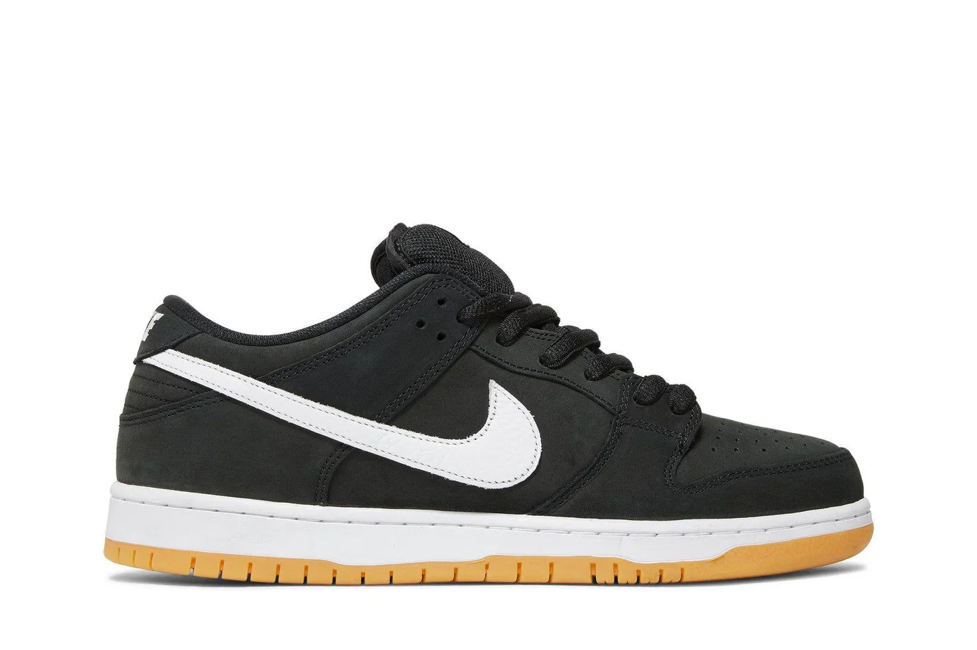 Tênis Nike SB Dunk Low Pro ISO Black Gum Preto vista lateral