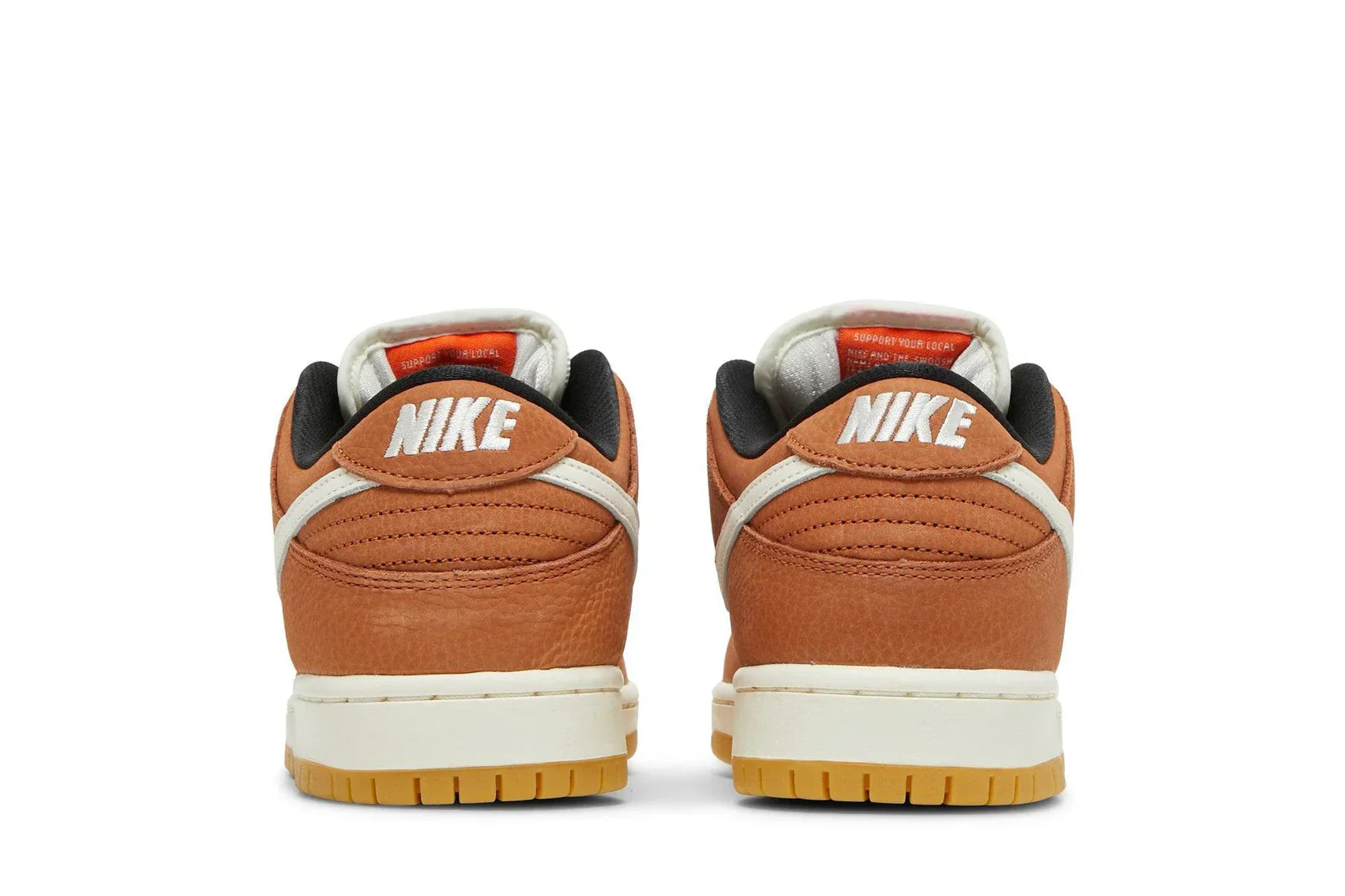 Tênis Nike SB Dunk Low Pro ISO Dark Russet Marrom detalhe do material