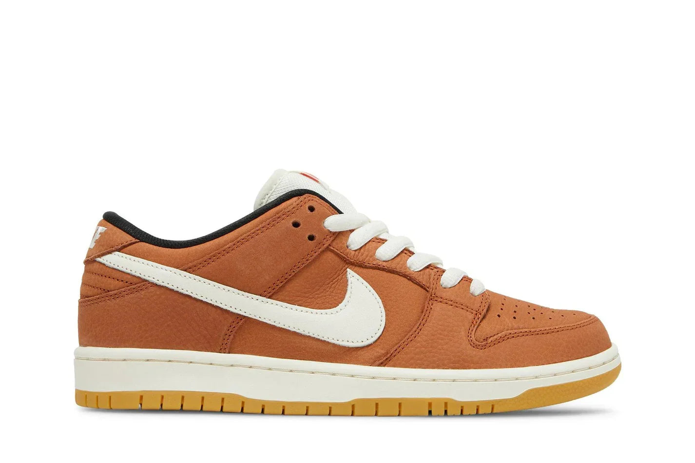 Tênis Nike SB Dunk Low Pro ISO Dark Russet Marrom vista lateral