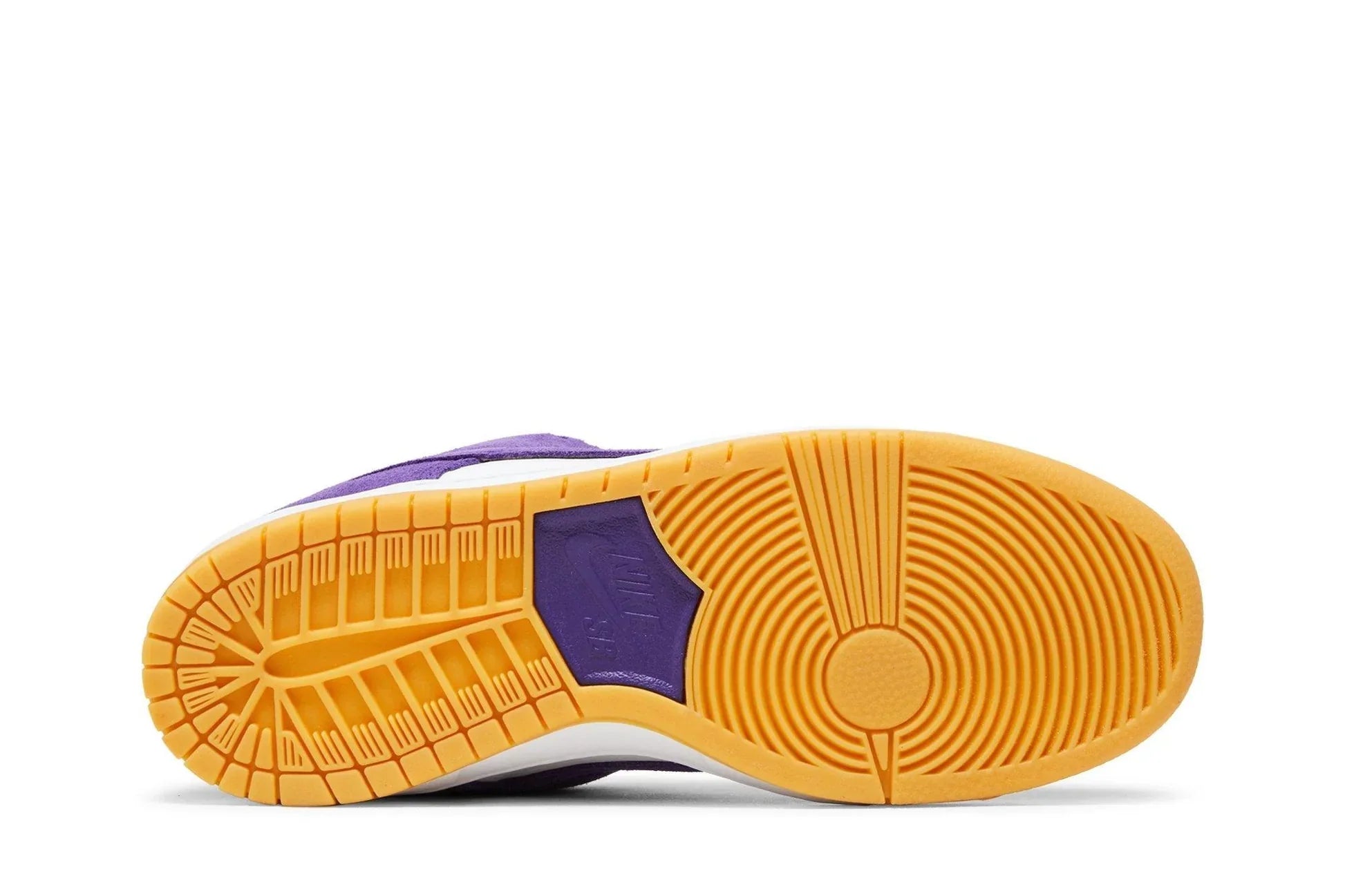 Tênis Nike SB Dunk Low Pro ISO Orange Label Court Purple Roxo detalhe do material