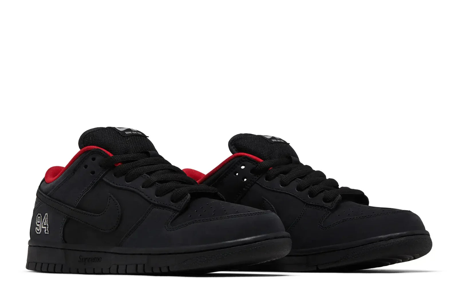 Tênis Nike SB Dunk Low Supreme 94 Black Preto vista traseira