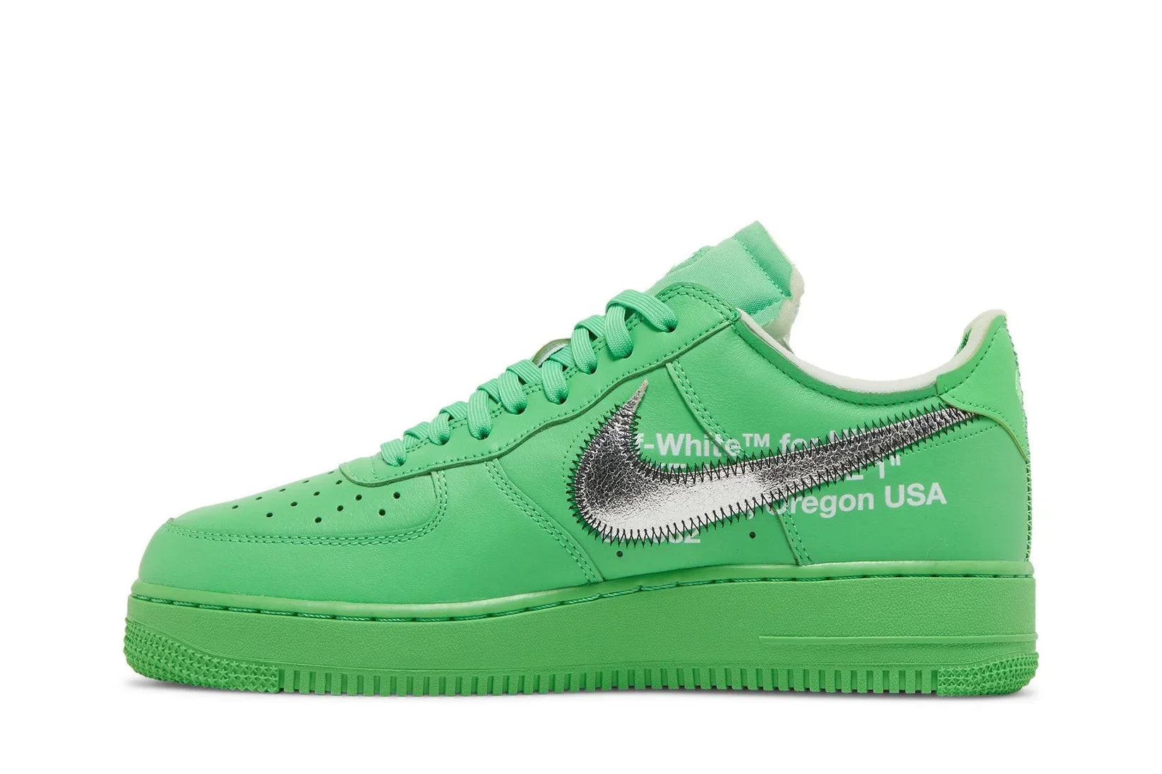 Tênis Off-White x Nike Air Force 1 Low Green Brooklyn Verde vista traseira