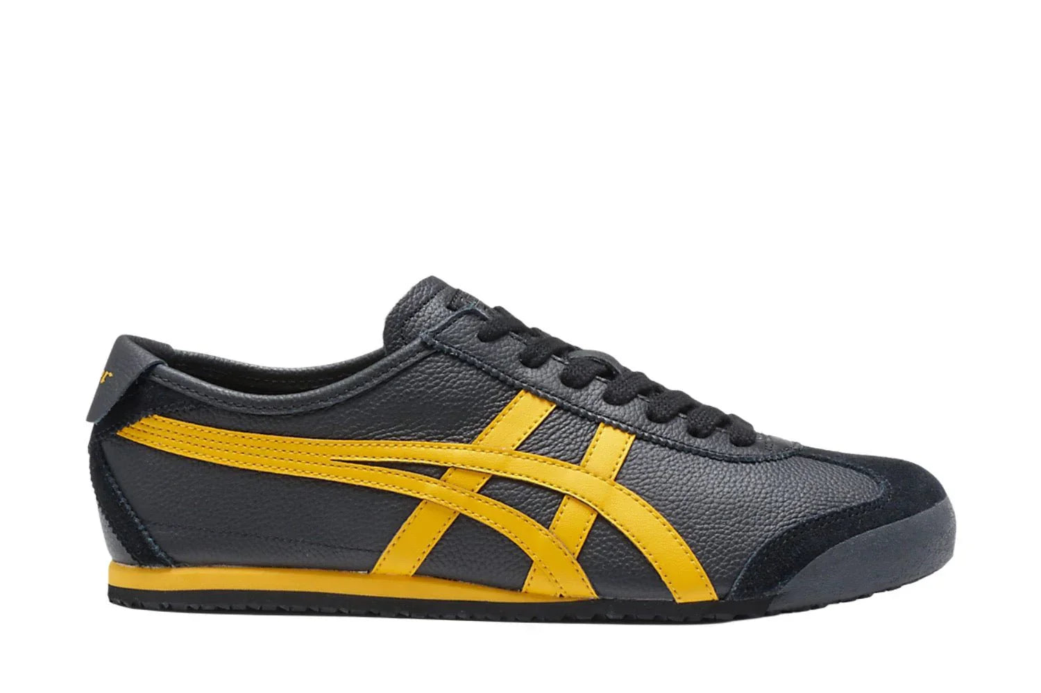 Tênis Onitsuka Tiger Mexico 66 Black Yellow Preto vista lateral
