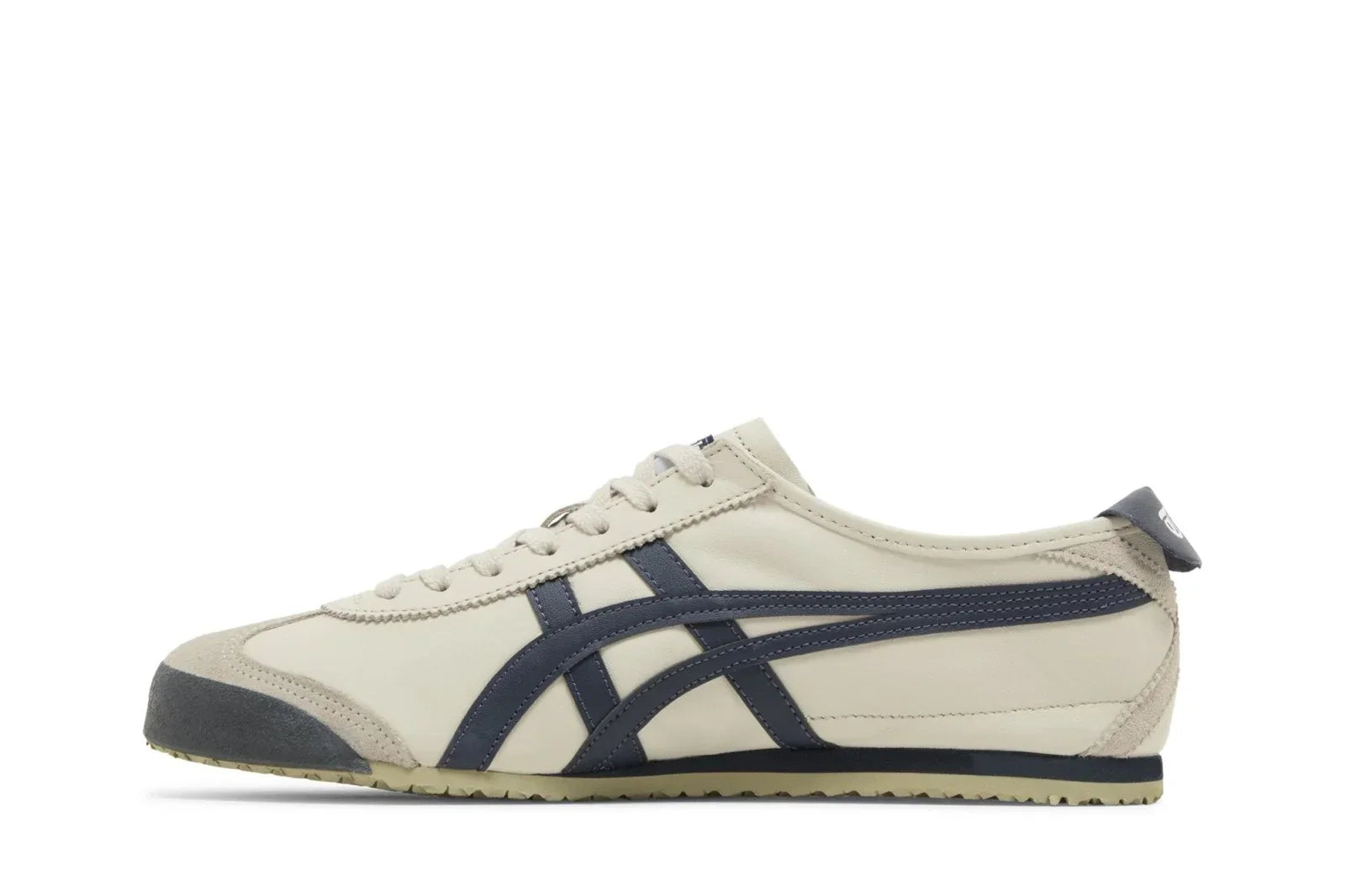 Tênis Onitsuka Tiger México 66 Brich Peacoat Bege detalhe do solado