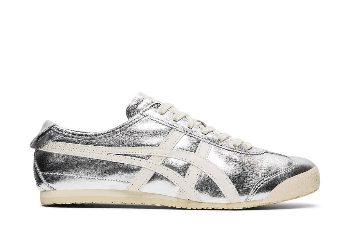 Tênis Onitsuka Tiger Mexico 66 Chrome Silver Prata vista lateral