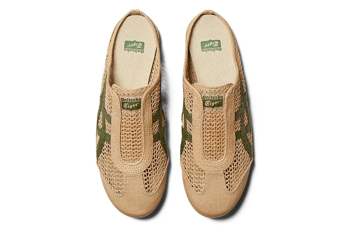Tênis Onitsuka Tiger Mexico 66 Sabot Beige Green Bege vista traseira