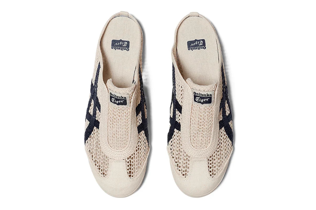 Tênis Onitsuka Tiger Mexico 66 Sabot Birch Peacoat Bege vista traseira