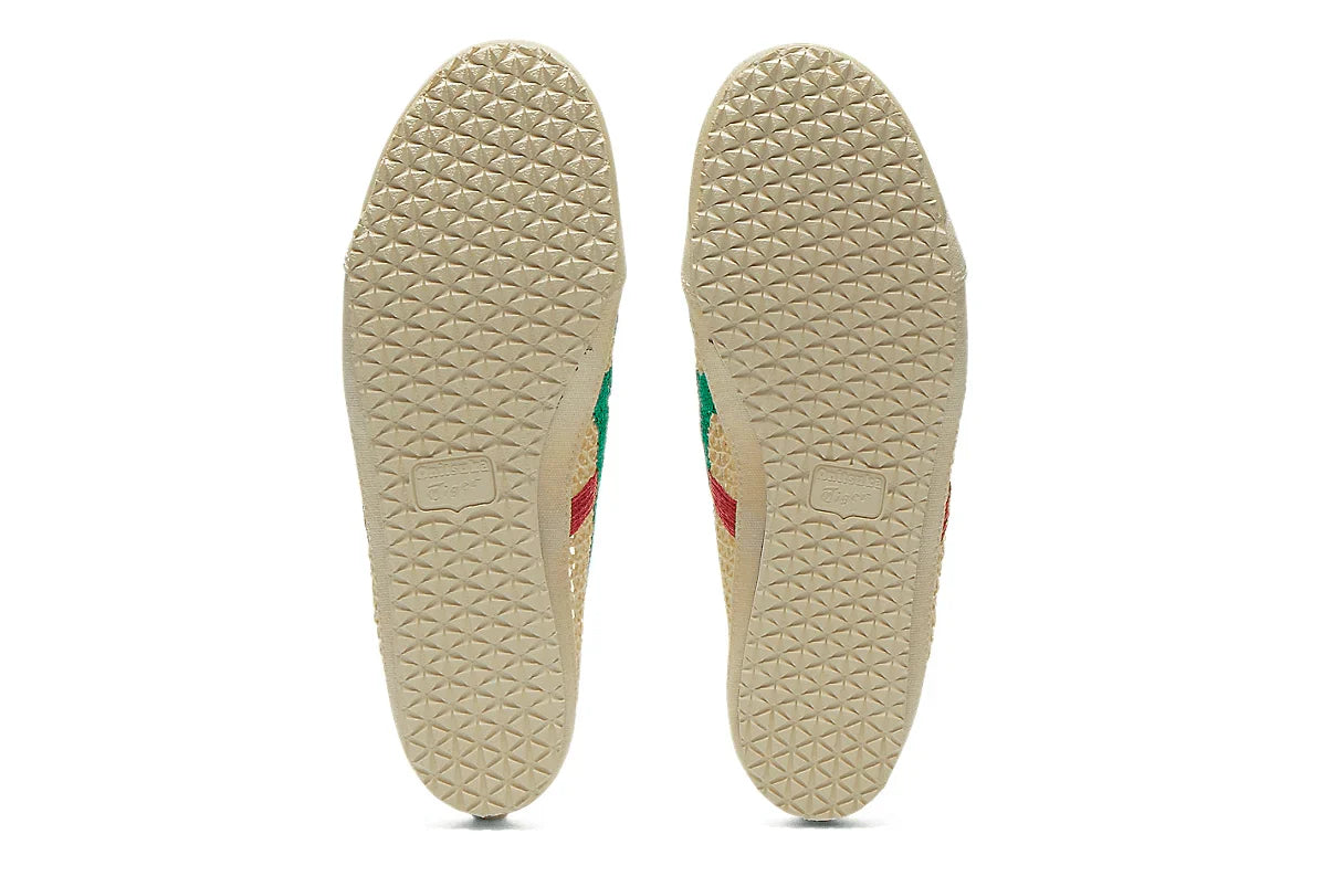 Tênis Onitsuka Tiger Mexico 66 Sabot Cream Kale Bege detalhe lateral