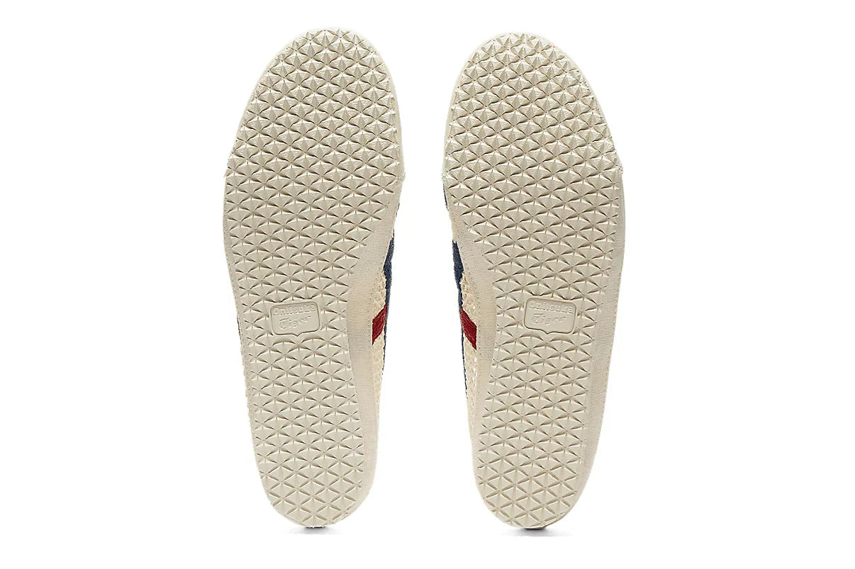 Tênis Onitsuka Tiger Mexico 66 Sabot Cream Mako Blue Bege detalhe lateral