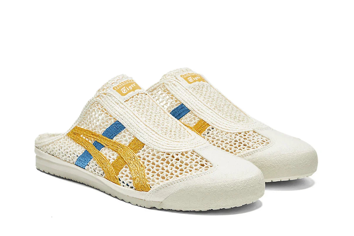 Tênis Onitsuka Tiger Mexico 66 Sabot Cream Mustard Bege vista superior
