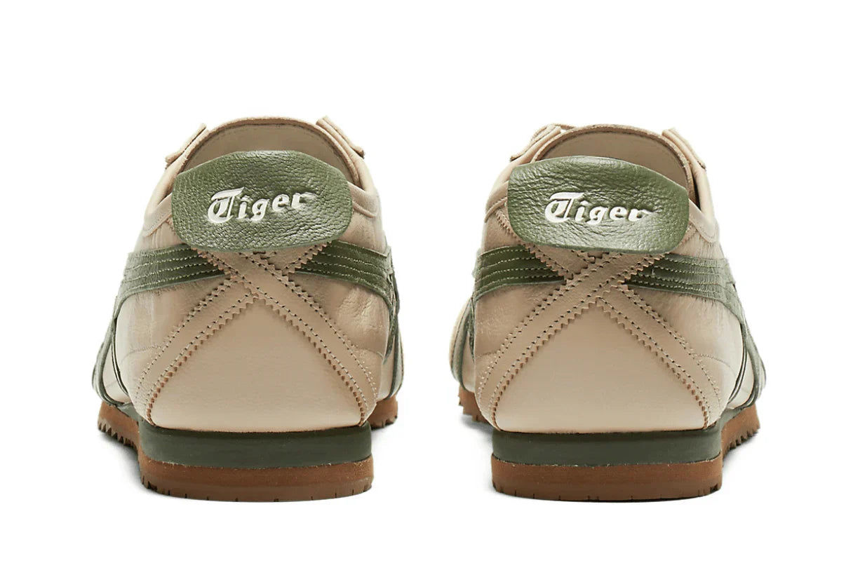 Tênis Onitsuka Tiger Mexico 66 SD Brich Green Bege detalhe frontal