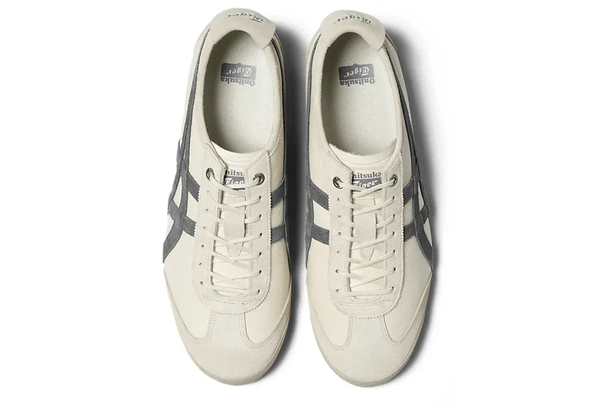Tênis Onitsuka Tiger Mexico 66 SD Birch Metropolis Bege detalhe lateral