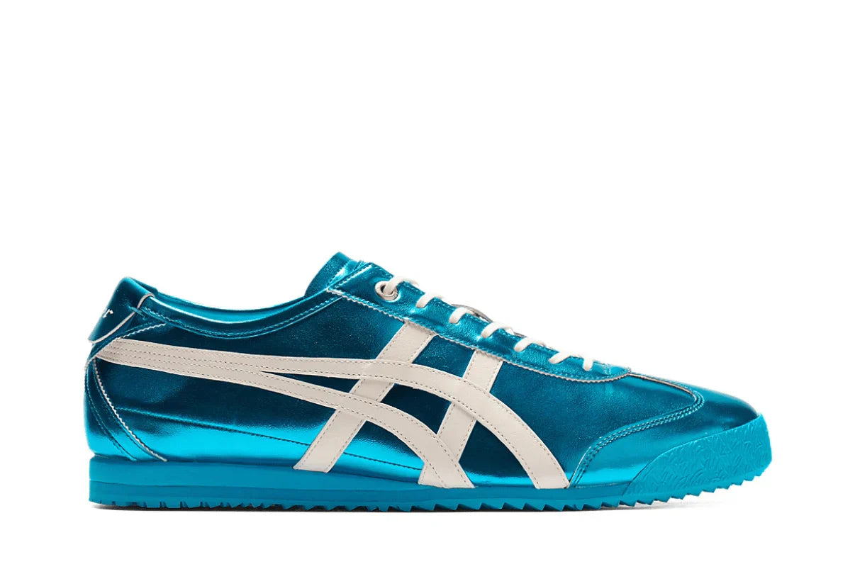 Tênis Onitsuka Tiger Mexico 66 SD Metallic Series Pale Mint Cream vista lateral