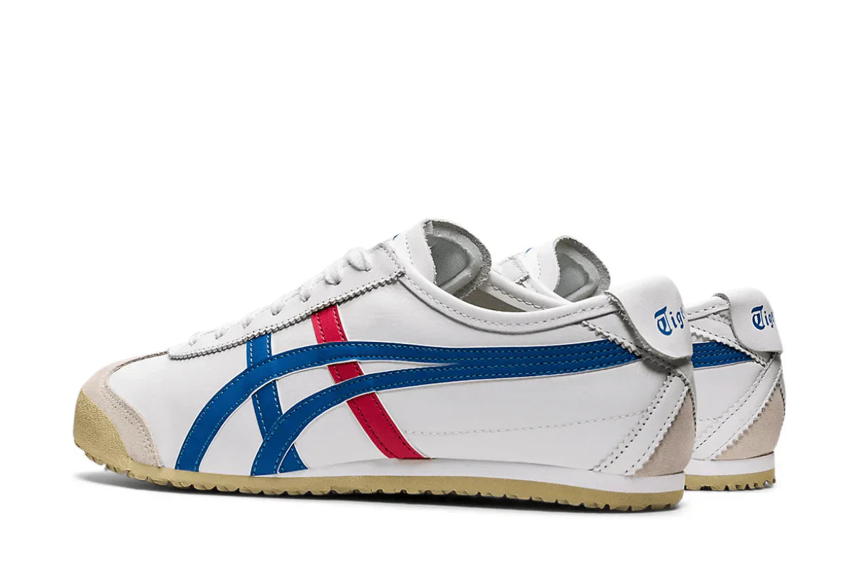 Tênis Onitsuka Tiger Mexico 66 White Blue Branco detalhe do acabamento