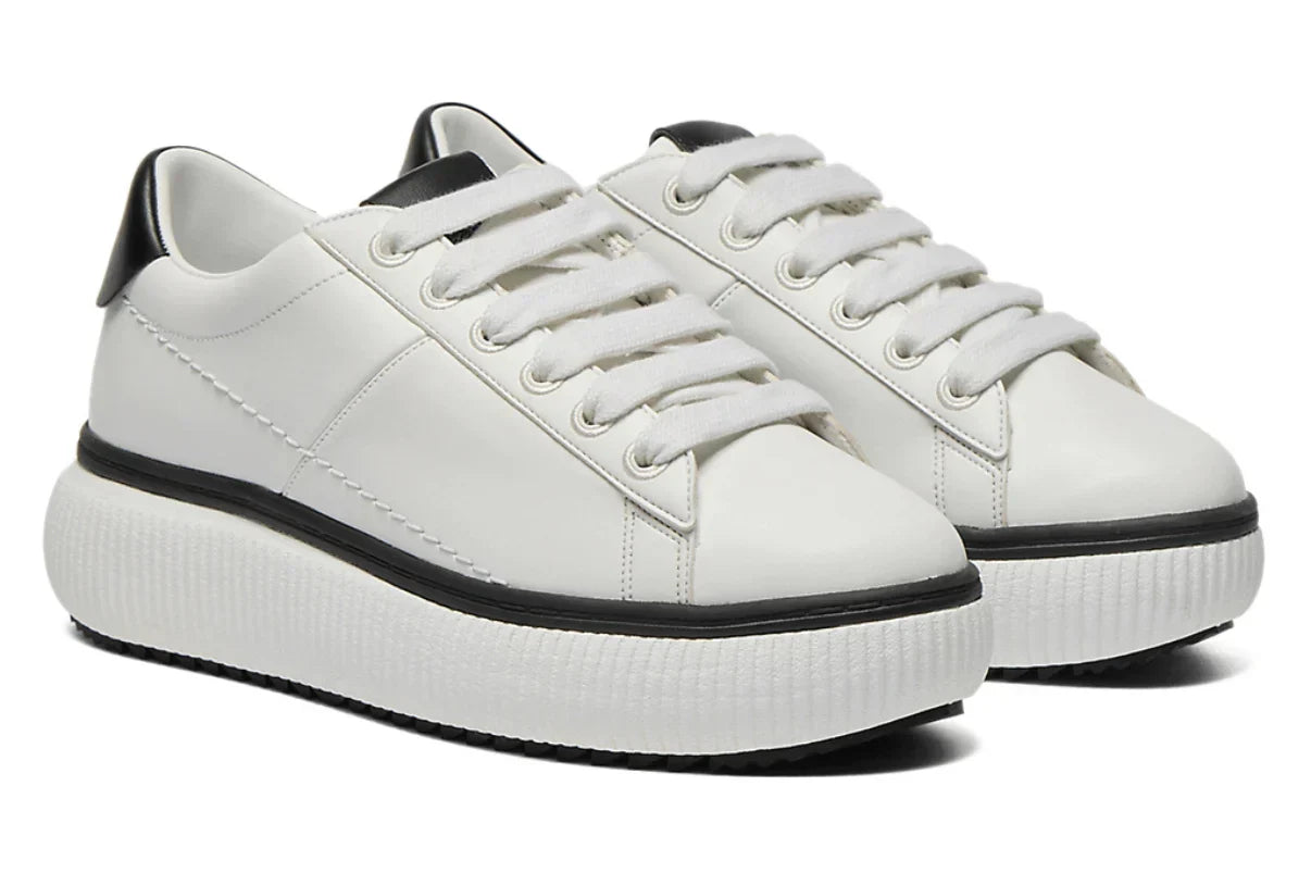 Tênis Onitsuka Tiger Otiger Court White/Black Branco vista superior