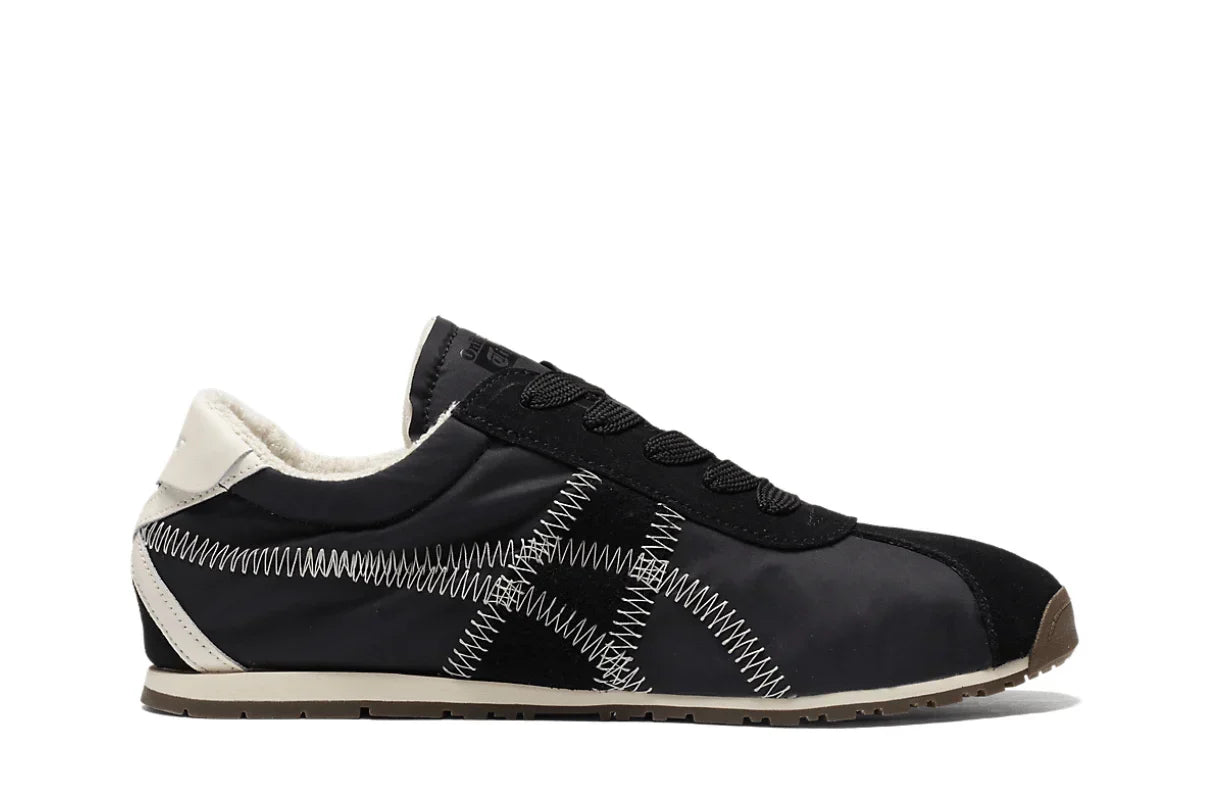 Tênis Onitsuka Tiger Tiger Corsair A55 Black Cream Preto vista lateral