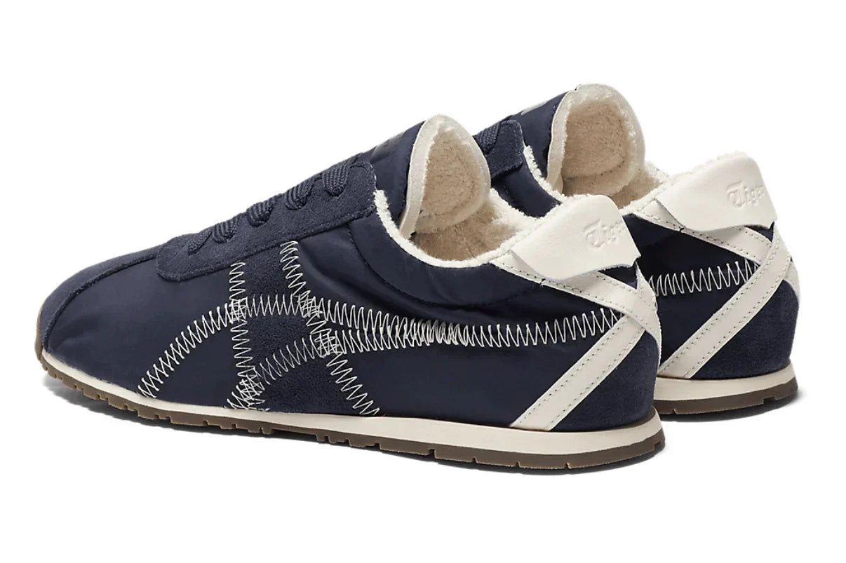 Tênis Onitsuka Tiger Tiger Corsair A55 Midnight Cream Azul vista traseira