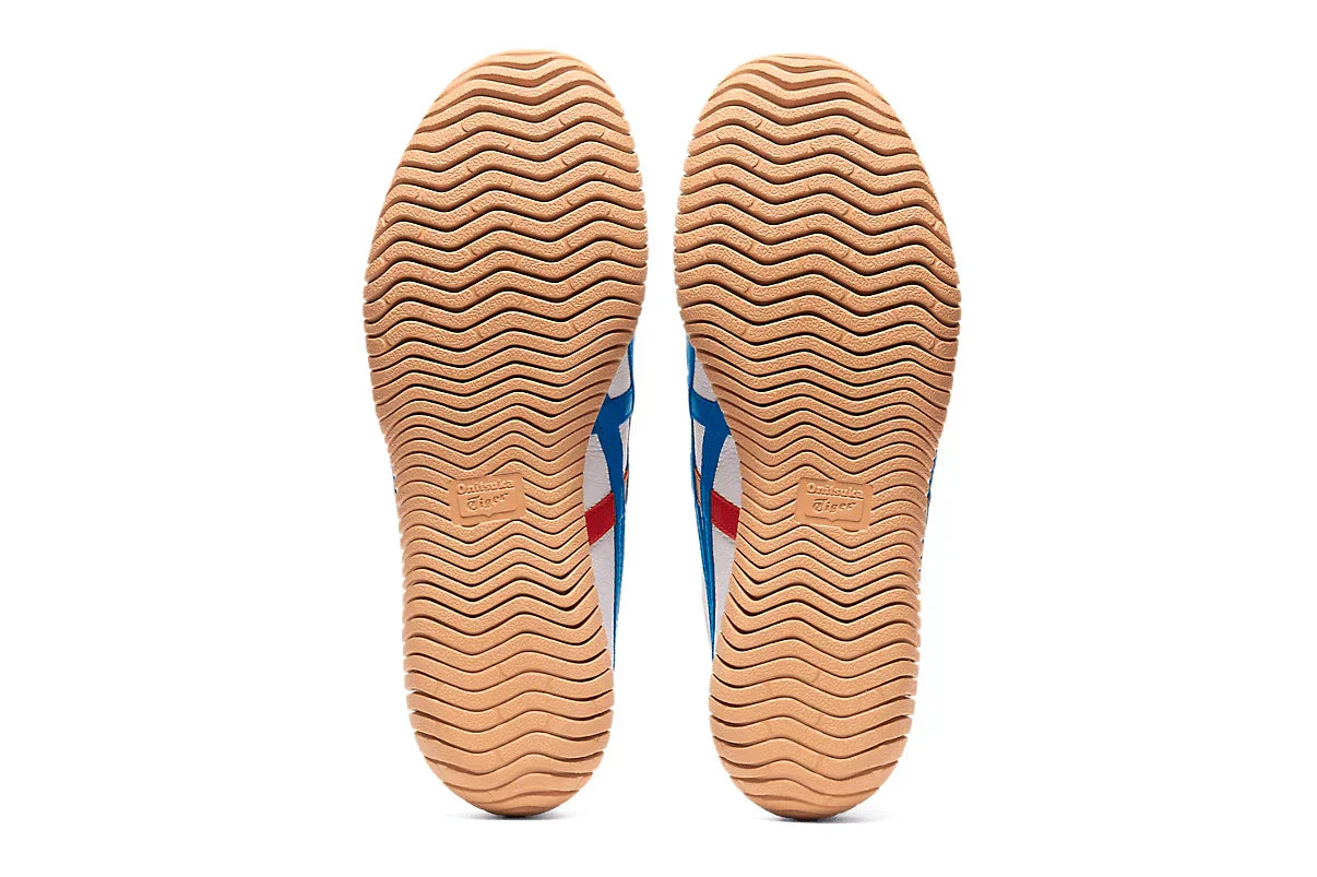 Tênis Onitsuka Tiger Tsunahiki Slip-On White/Directoire Blue Branco detalhe lateral