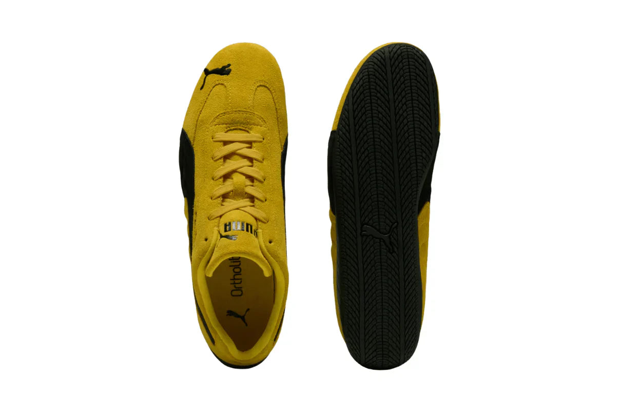 Tênis Puma Speedcat OG Pelé Yellow Black Amarelo detalhe lateral