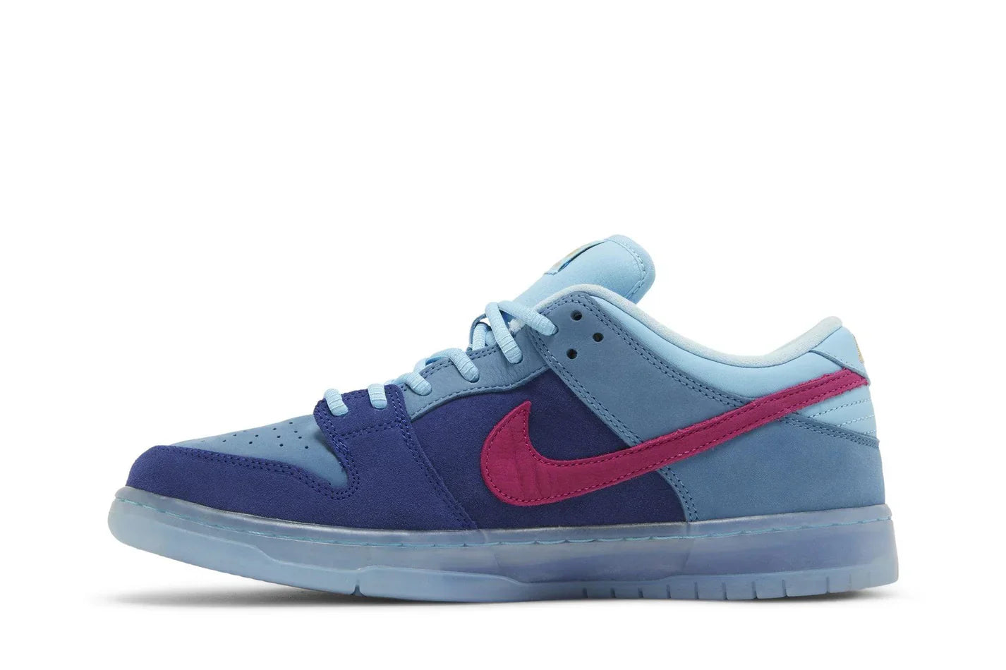 Tênis Run The Jewels x Dunk Low SB 4/20 Azul detalhe do solado