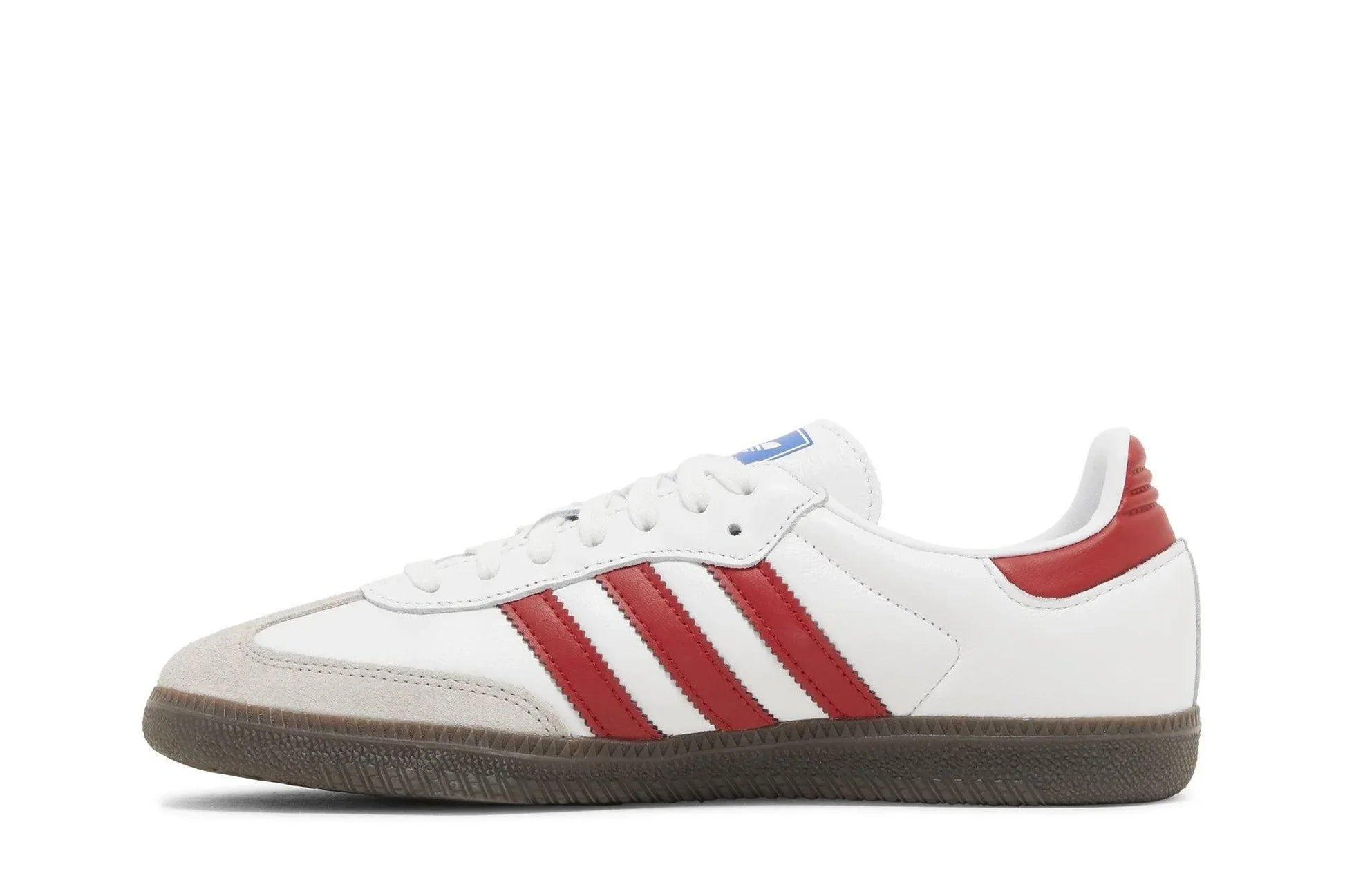 Tênis Adidas Samba OG White Scarlet Branco vista traseira