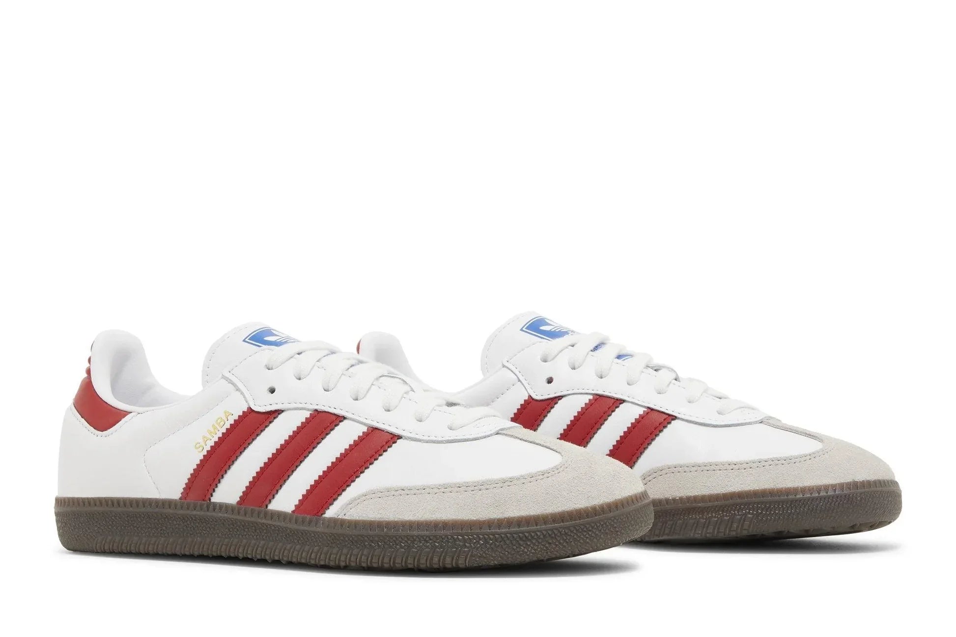 Tênis Adidas Samba OG White Scarlet Branco vista superior