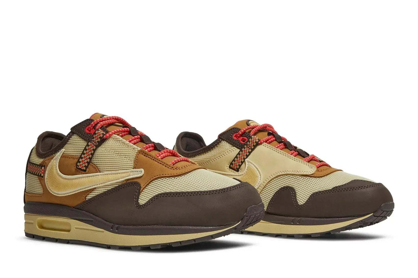Tênis Travis Scott x Nike Air Max 1 Cactus Brown Marrom detalhe do solado