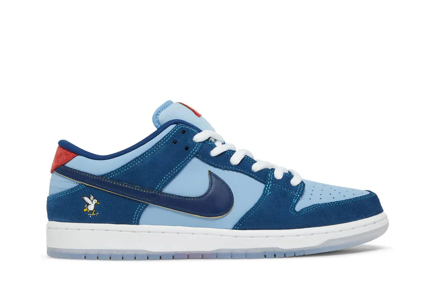 Tênis Why So Sad? x Nike SB Dunk Low The Predatory Bird Azul vista superior