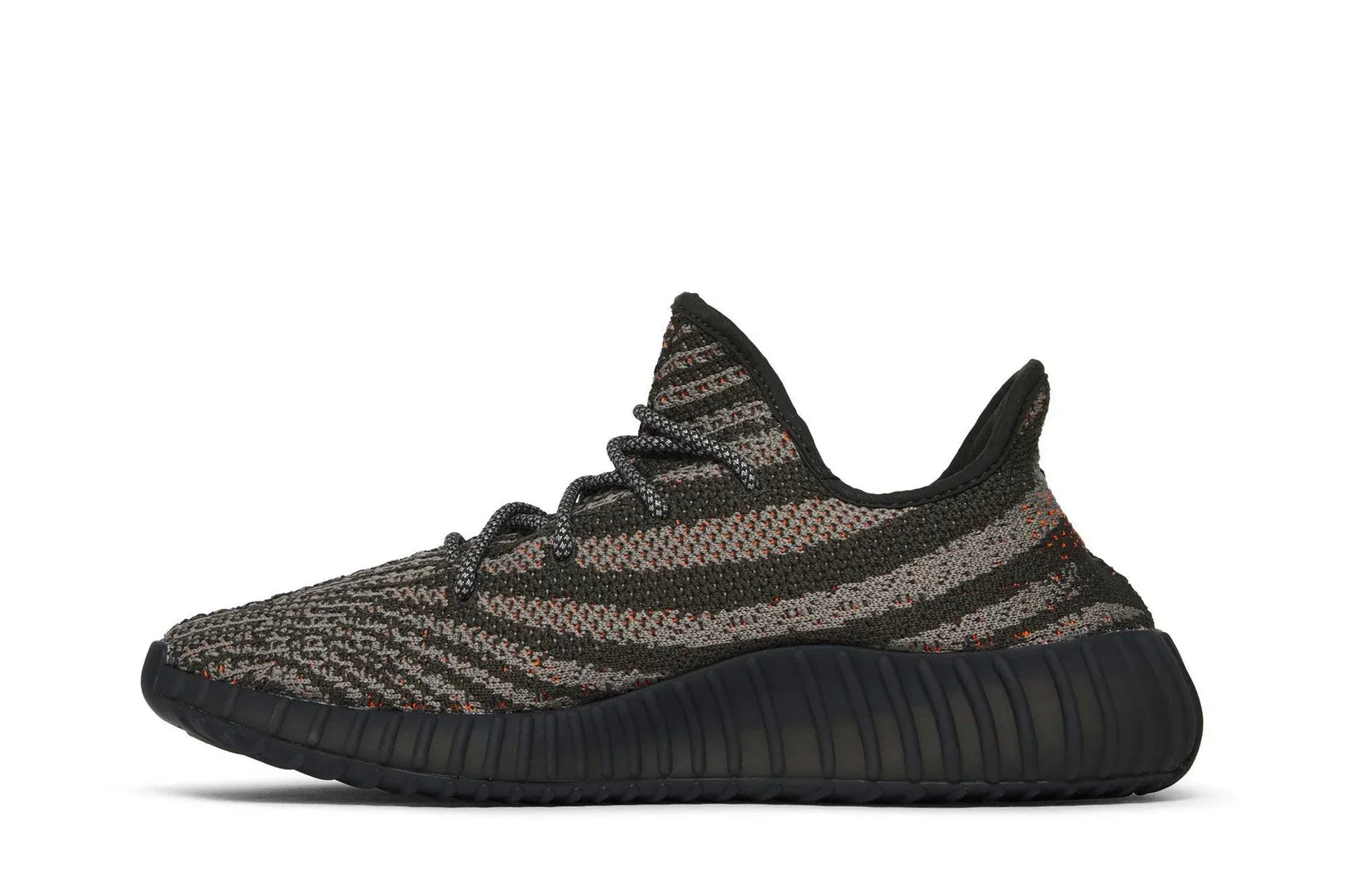 Tênis Yeezy 350 V2 Carbon Beluga Cinza detalhe lateral