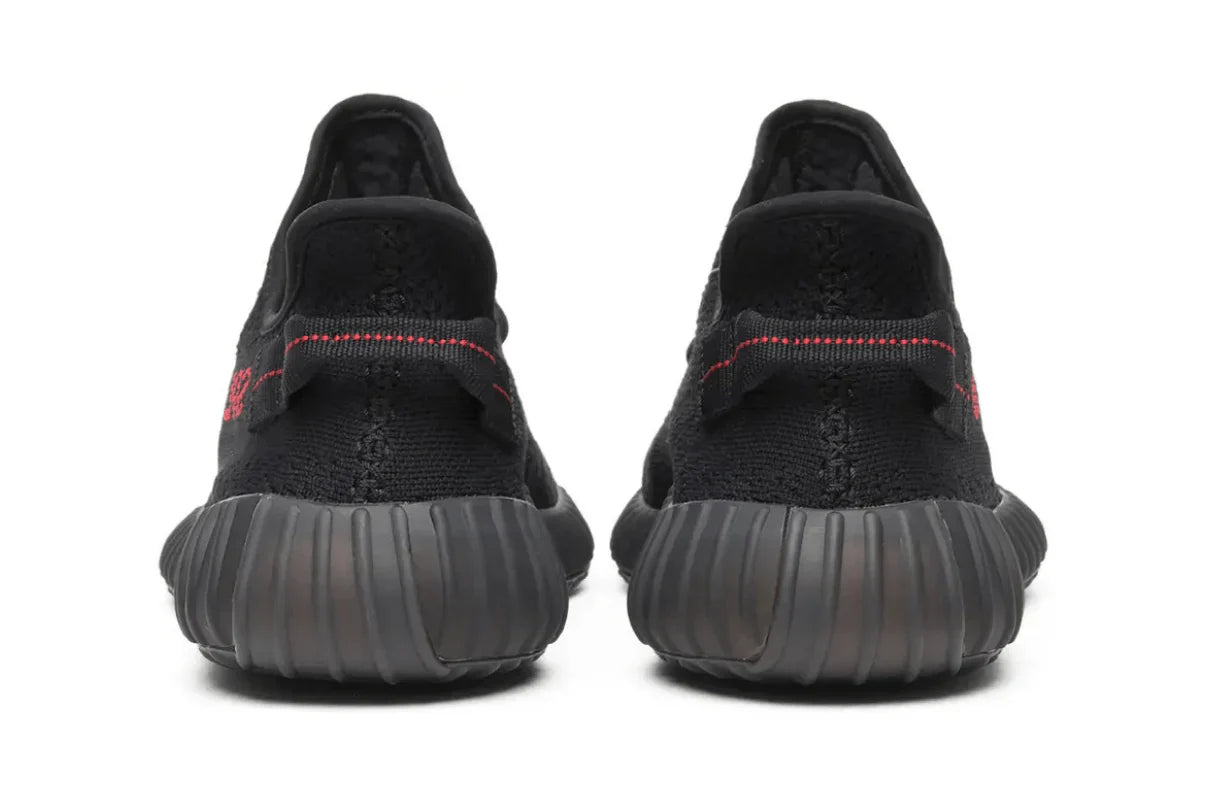 Tênis Yeezy Boost 350 v2 Black Red (Bred) Preto detalhe do material