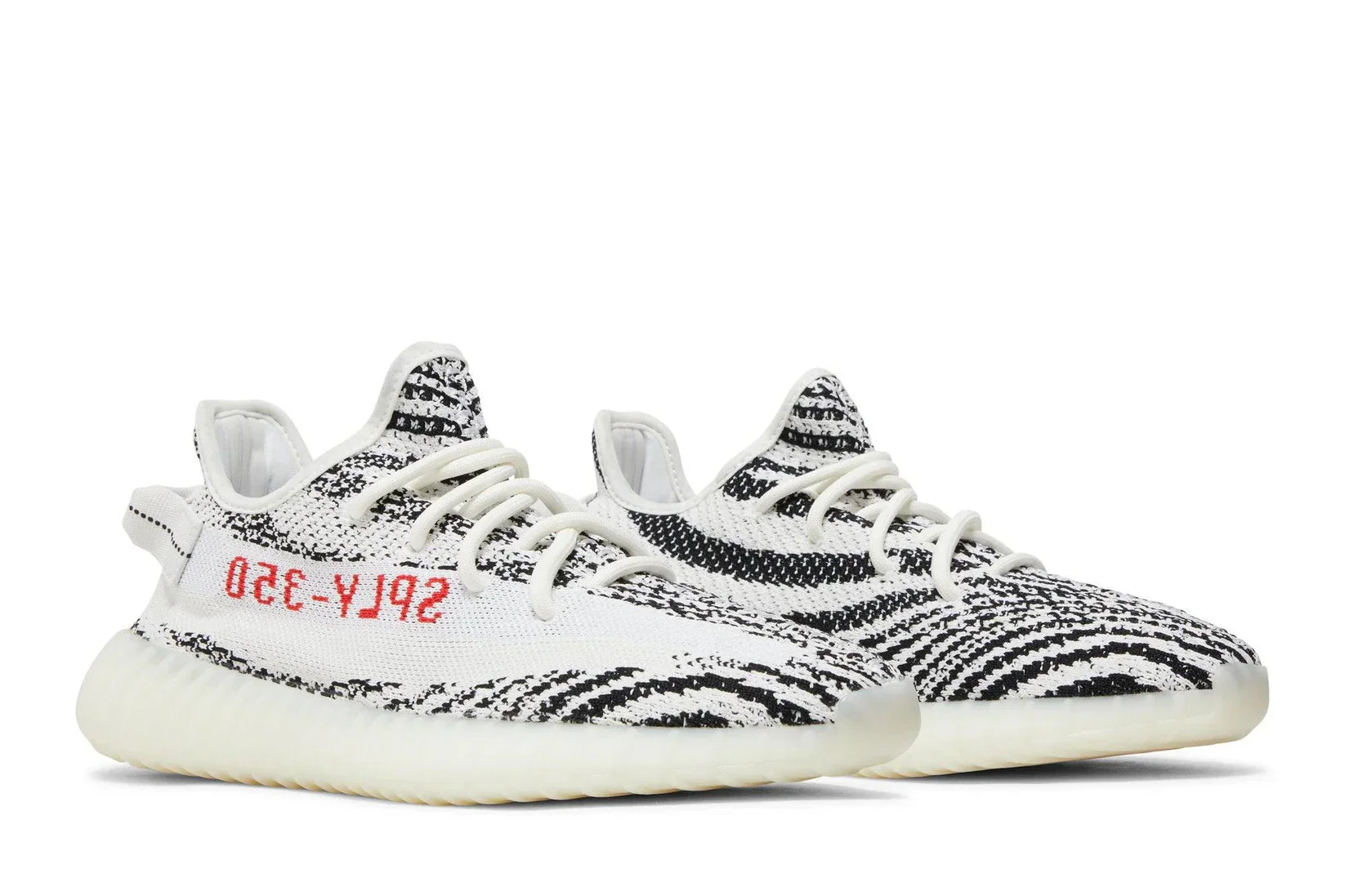 Tênis Yeezy Boost 350 v2 Zebra Branco detalhe do material