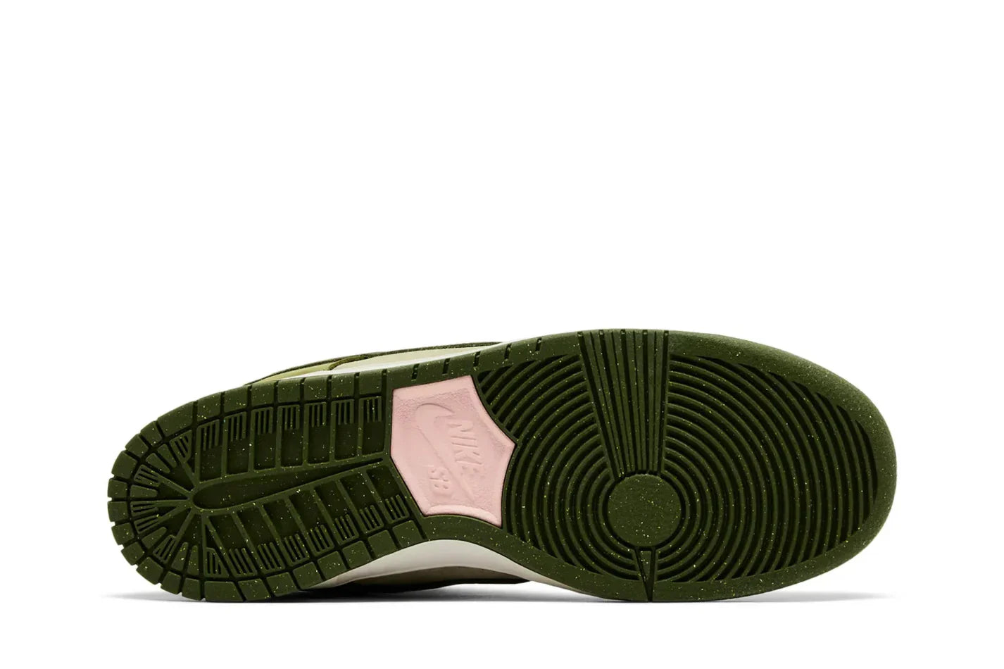 Tênis Yuto Horigome x Dunk Low SB Matcha detalhe do solado