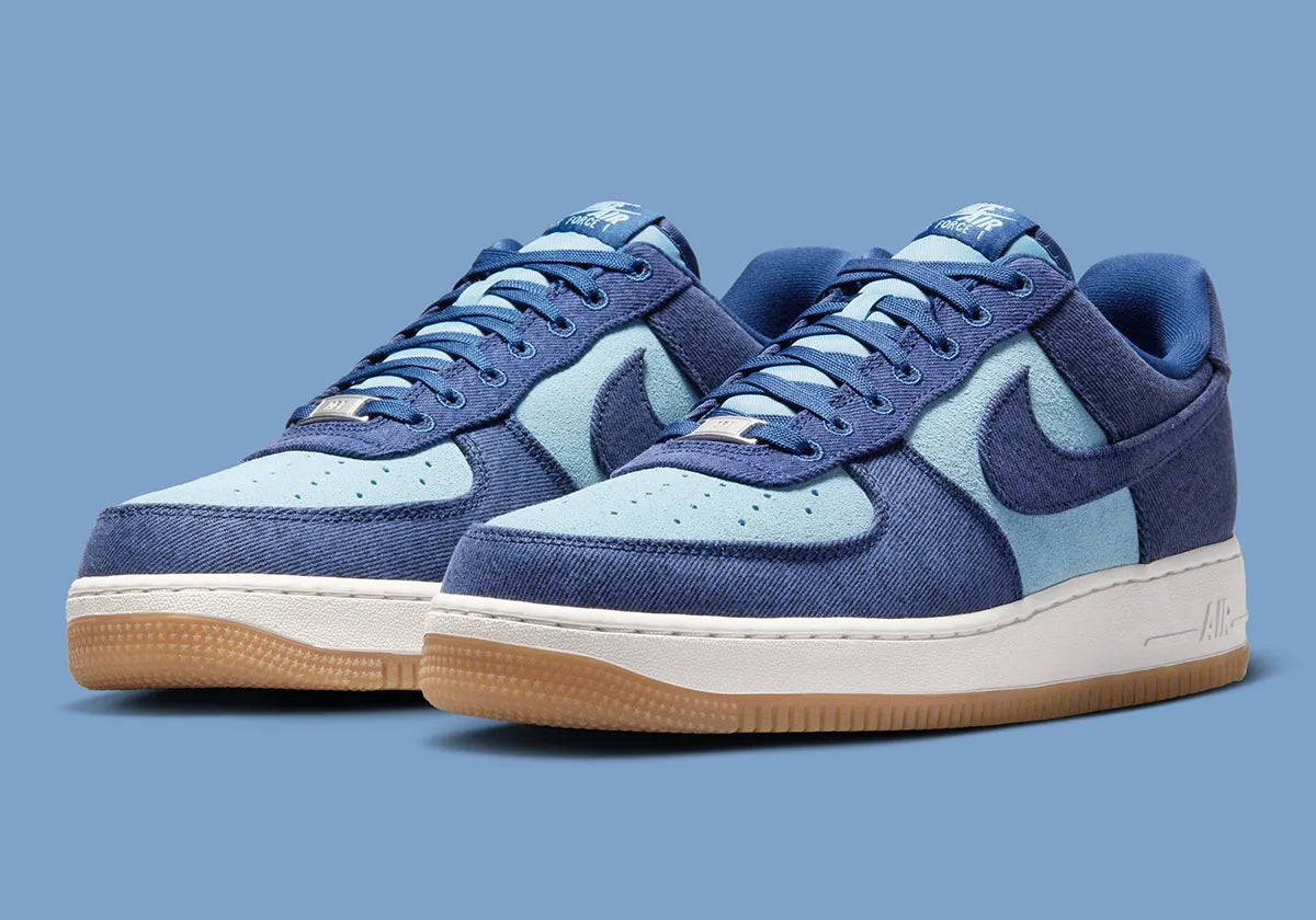 Nike Air Force 1 Low Denim chega com visual jeans e solado gum