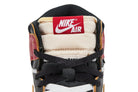 Tênis Air Jordan 1 High Fragment Design x Union LA Varsity Red Branco detalhe do material
