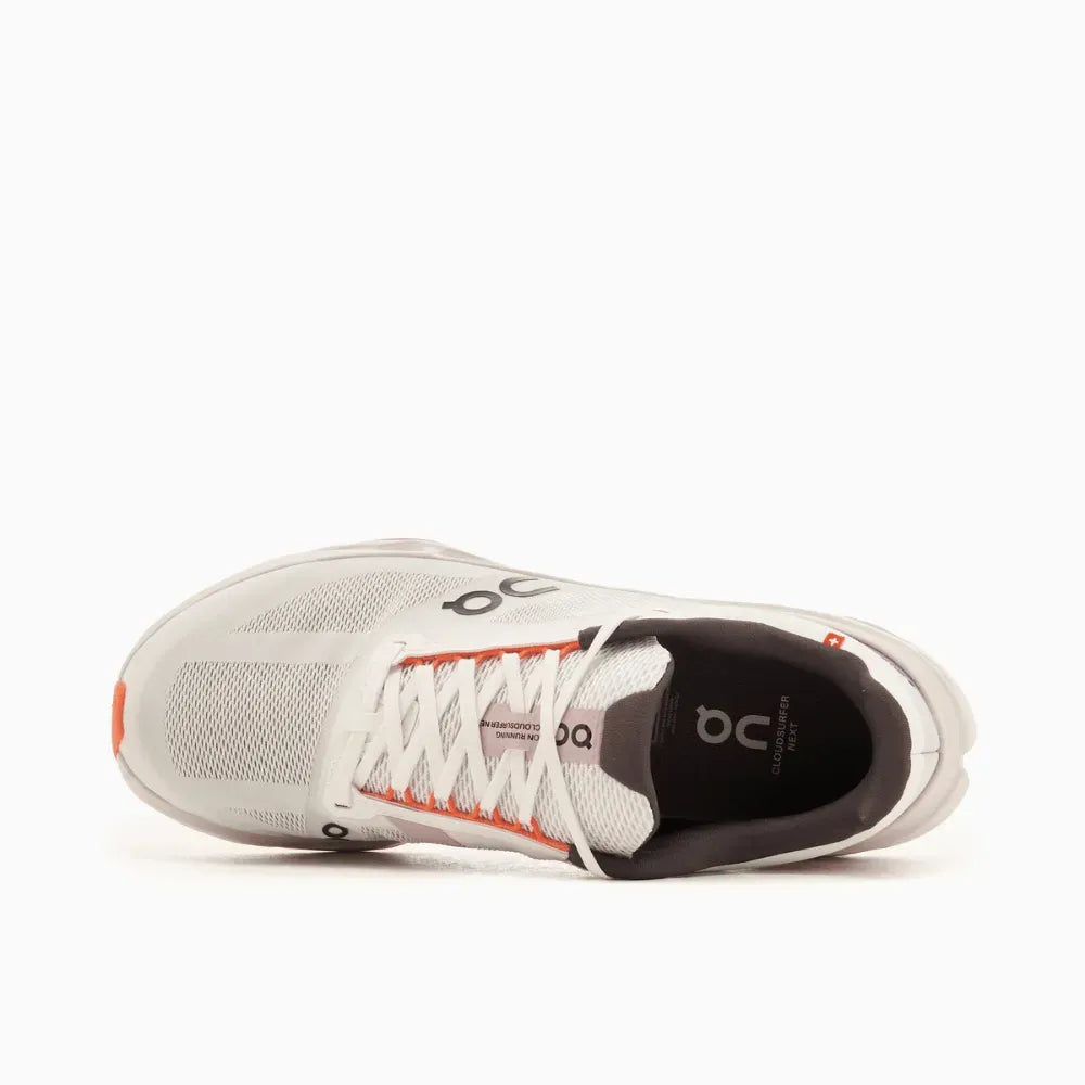 Tênis On Running Cloudsurfer Next White Flame detalhe do material