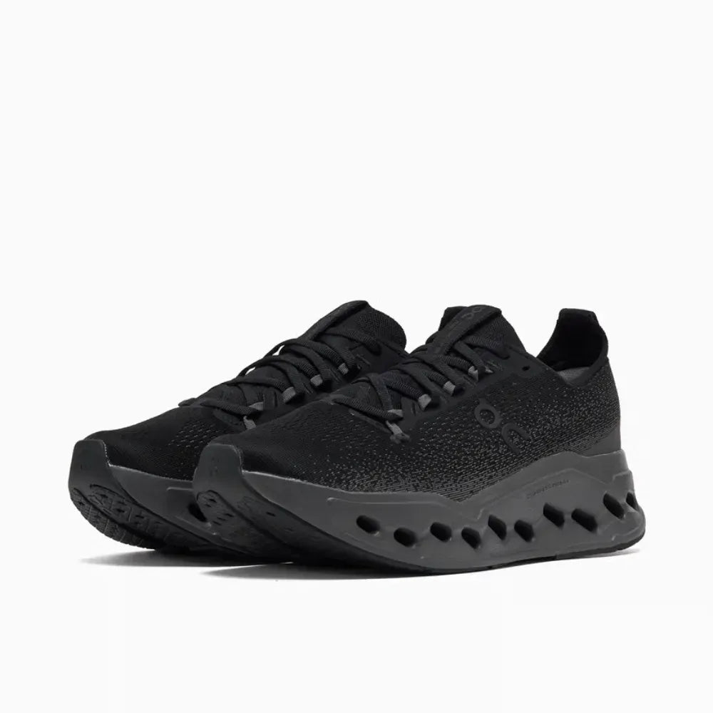 Tênis On Running Cloudsurfer Max 1 Black Gray vista superior