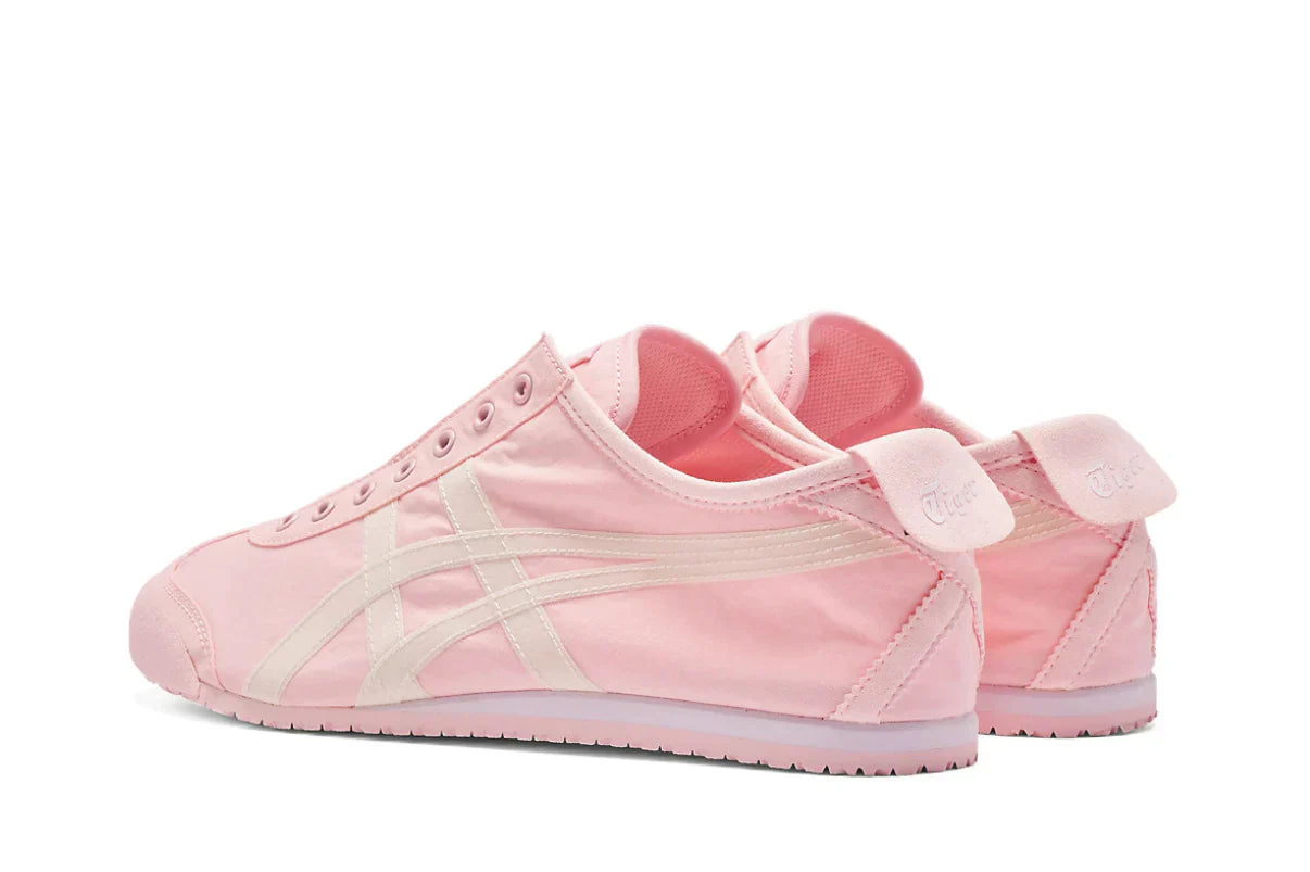 Tênis Onitsuka Tiger Mexico 66 Slip-On Pink Cream Rosa detalhe do solado