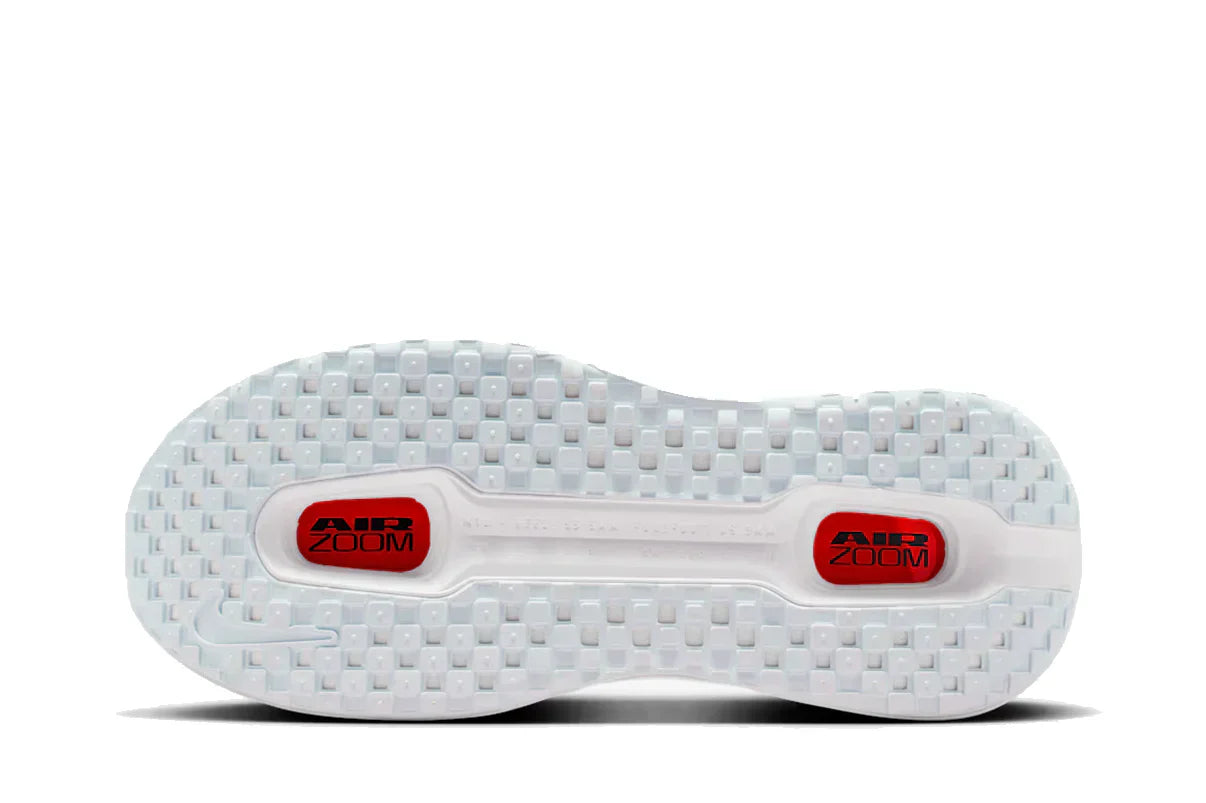 Tênis Nike Vomero Premium White Bright Crimson Branco detalhe lateral