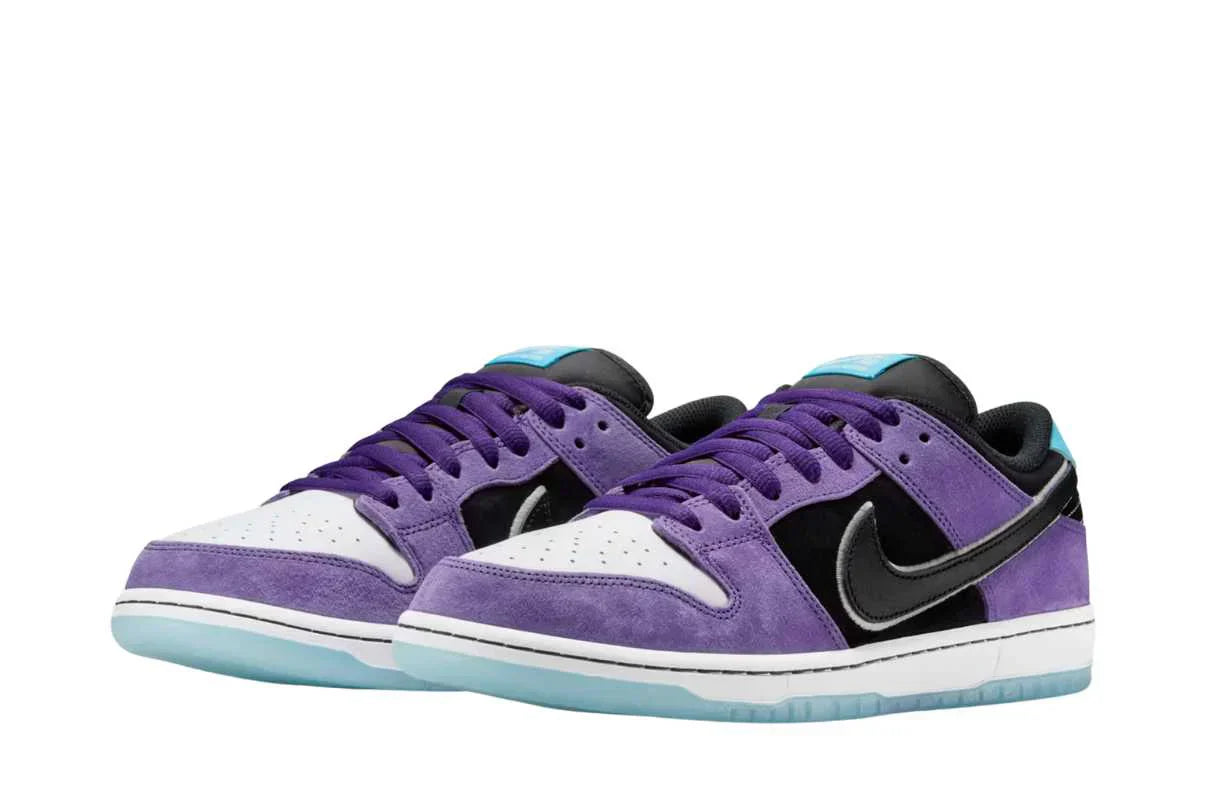 Tênis Nike SB Dunk Low Pro x Hayley Wilson Black and Court Purple Roxo detalhe interno