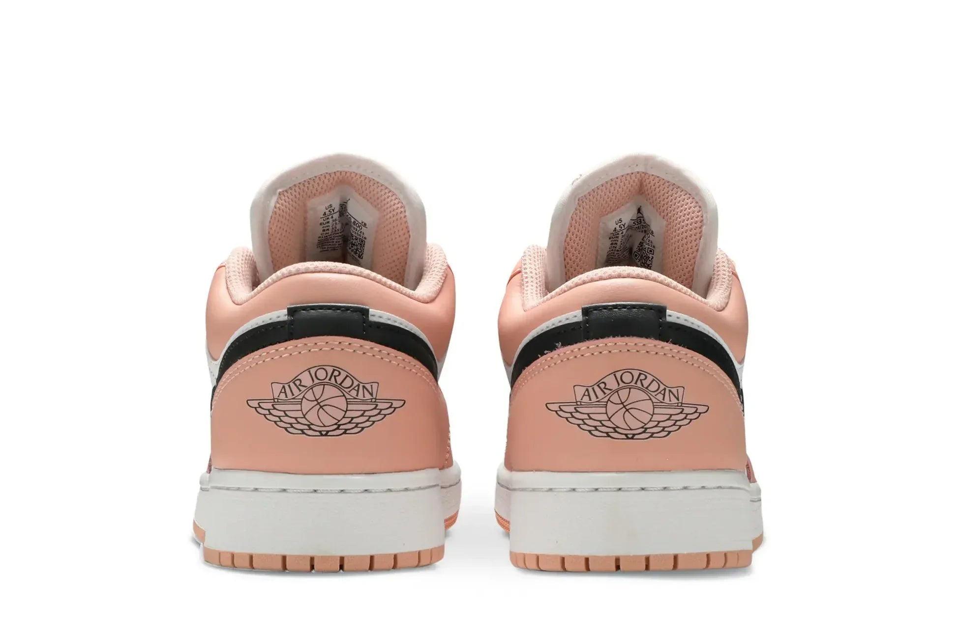 Tênis Air Jordan 1 Low GS Light Arctic Pink Rosa detalhe do solado