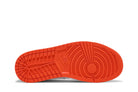 Tênis Nike Air Jordan 1 Mid SE Electro Orange Laranja detalhe do material