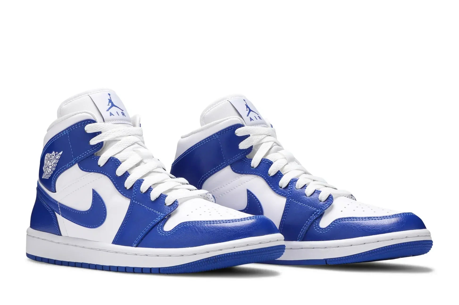 Tênis Nike Air Jordan 1 Mid Kentucky Blue Azul vista superior