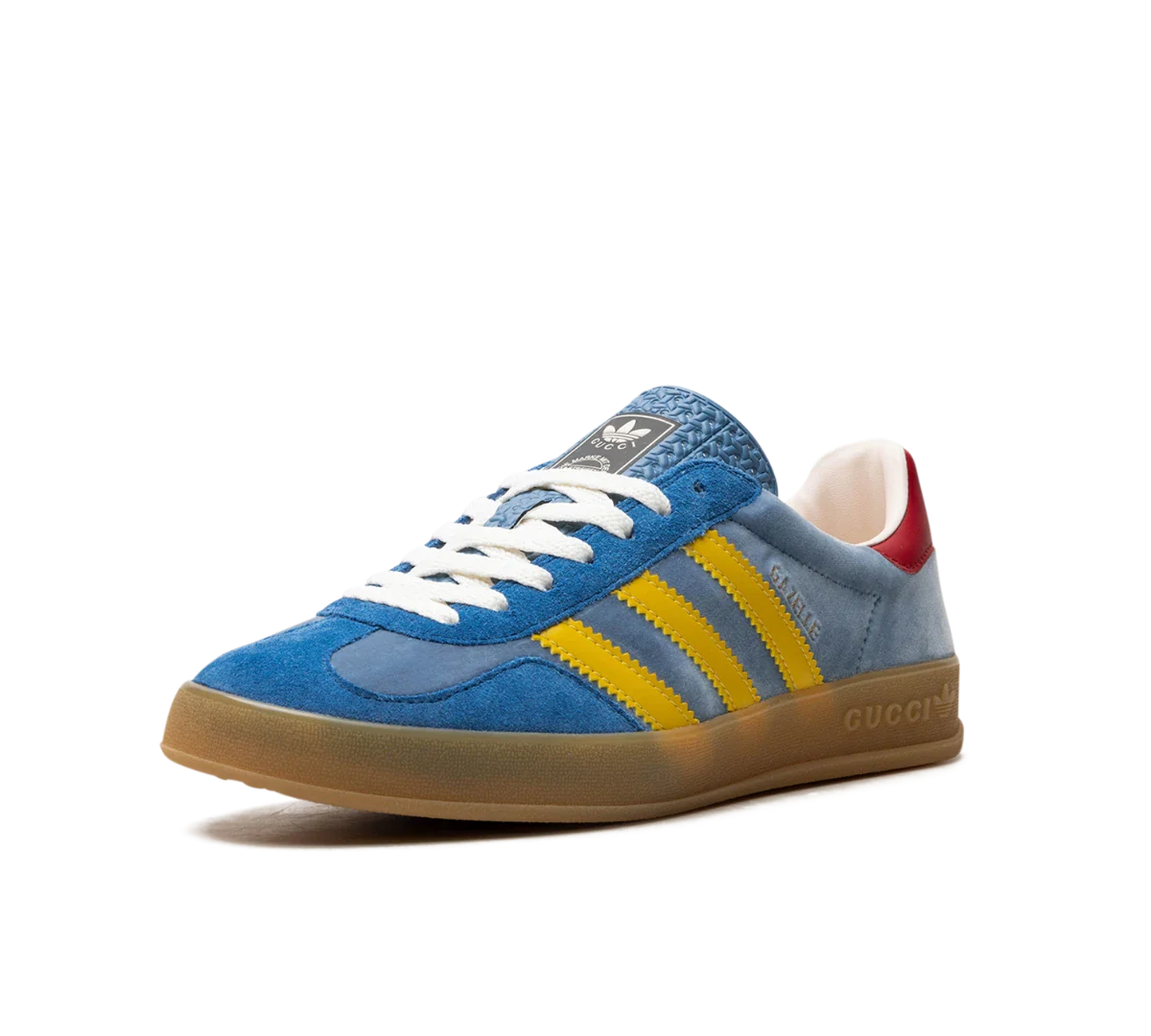 Tênis Adidas x Gucci Gazelle 'Light Blue Suede' - HQ8851