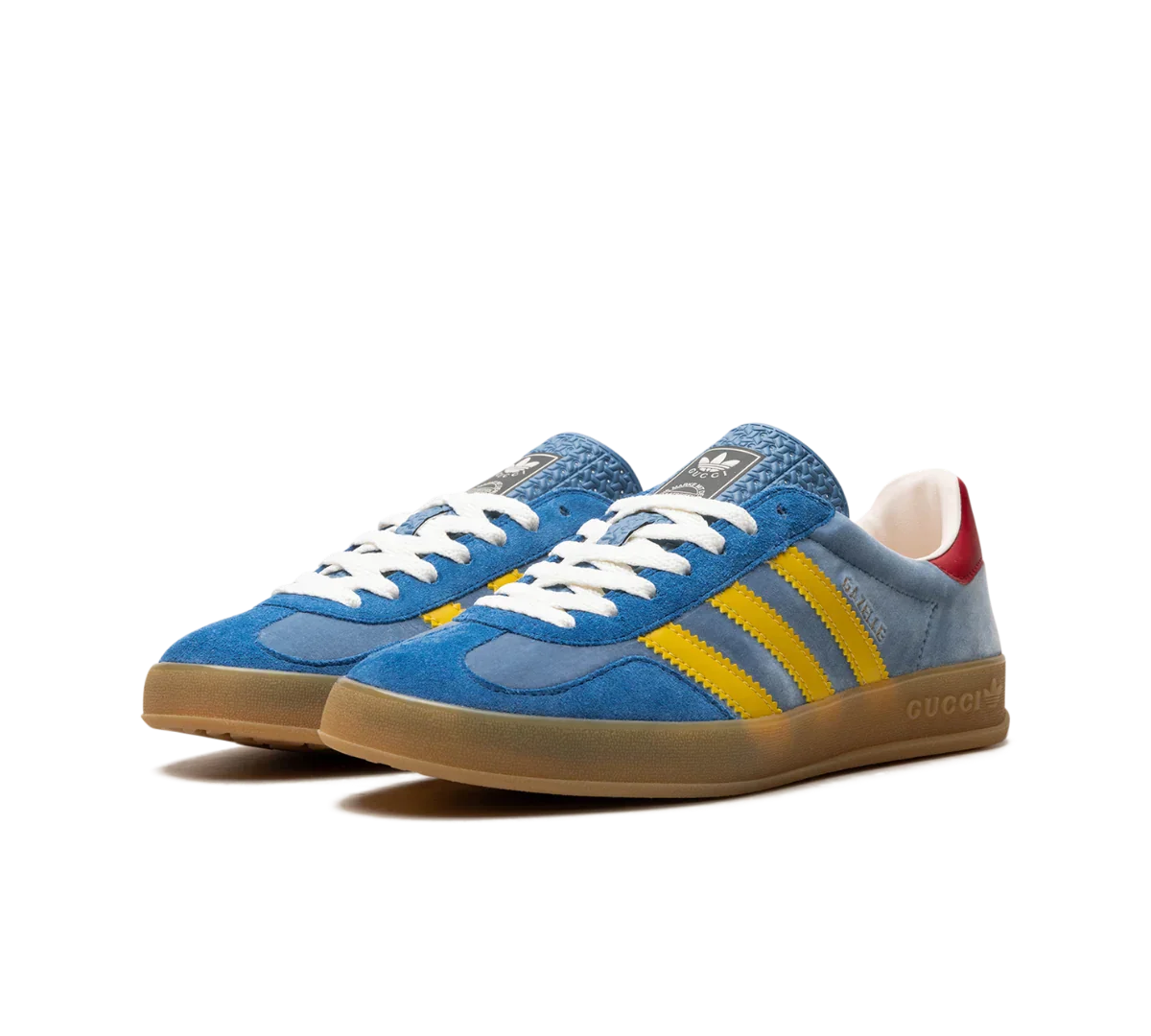 Tênis Adidas x Gucci Gazelle 'Light Blue Suede' - HQ8851