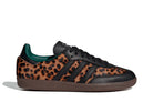 Tênis Adidas Samba Og Collegiate Green Leopard Marrom vista lateral