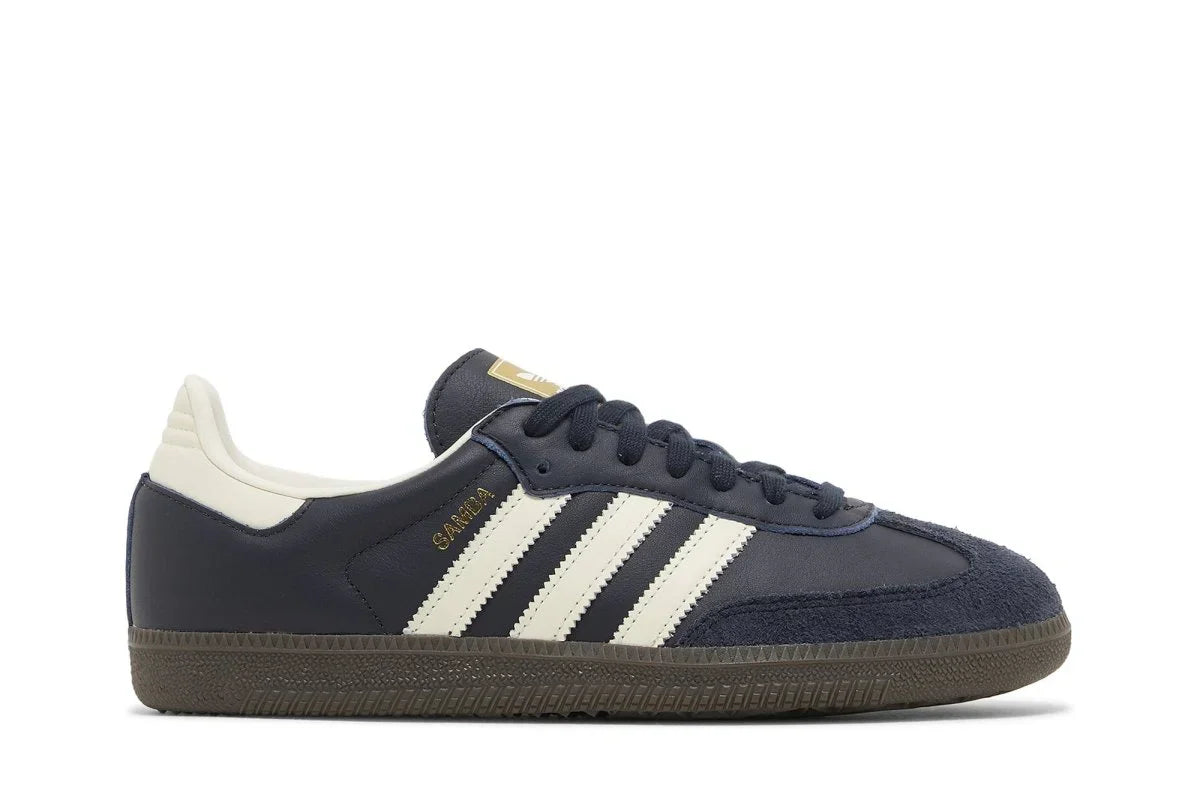 Tênis Adidas Samba Og Night Navy Gum Azul Marinho vista lateral