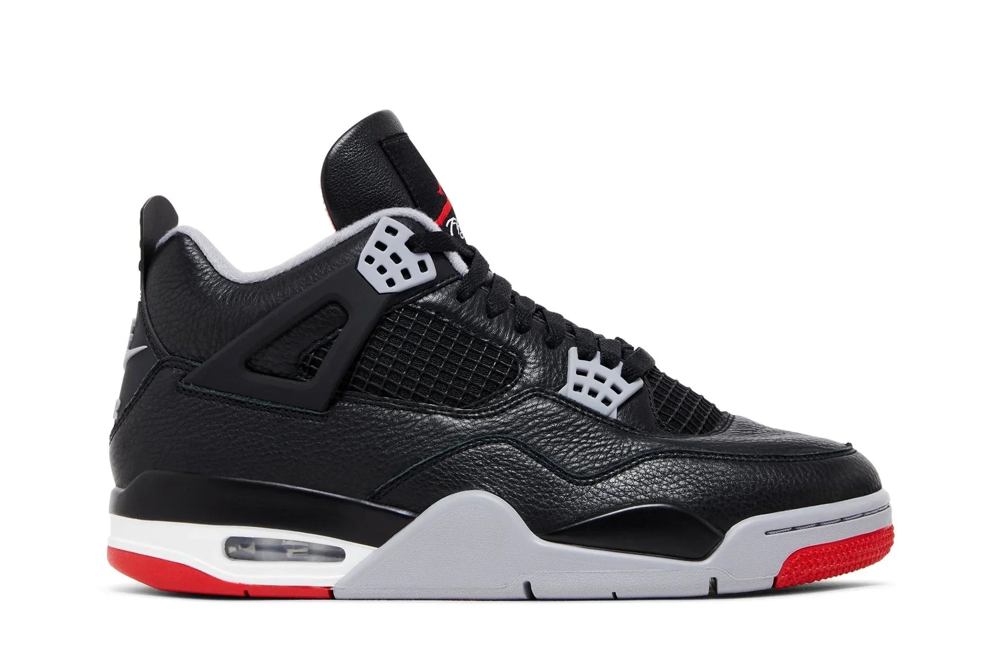 Tênis Air Jordan 4 Bred Reimagined Preto vista lateral
