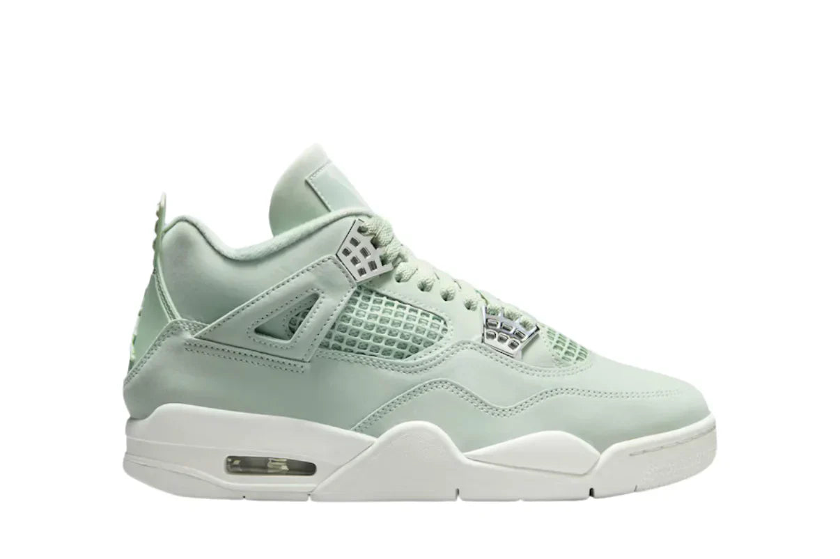 Tênis Air Jordan 4 Retrô Seafoam Verde vista lateral